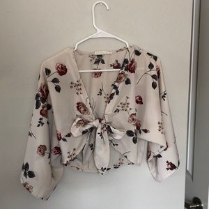 Beautiful front tie crop top